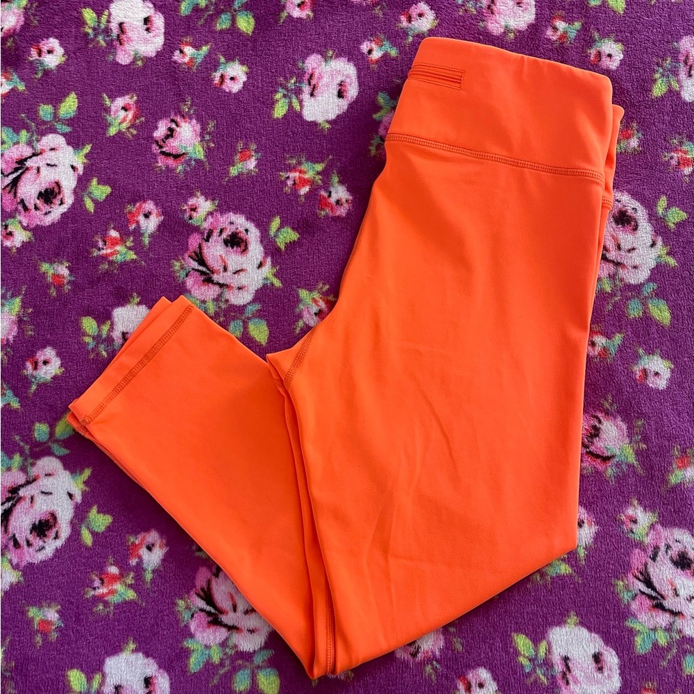 XTUPO - Orange Capri Workout Leggings UPF 50+